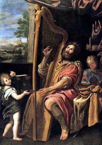 Roi David jouant de la harpe - Dominiquin